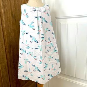 EUC Janie and Jack Bird Print Shift Dress